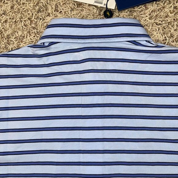 Polo Golf Ralph Lauren Men’s Soft Performance Polo Shirt Striped Blue, Size S - Picture 9 of 10